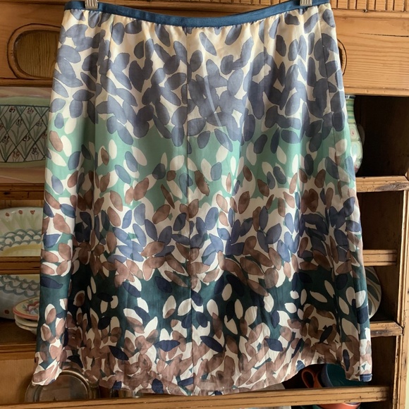 Nic+Zoe Silk/Cotton Blend Faux Wrap Skirt - Picture 3 of 6